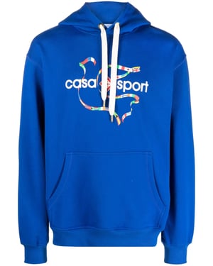 Sportlogotyp Hoodie i Blå