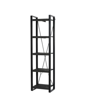 Livingfurn boekenkasten norris 200x55x40 cm mangohout / gecoat staal
