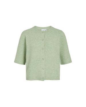 Vila viliga 2/4 o-neck knit cardigan n 14113226 smoke green