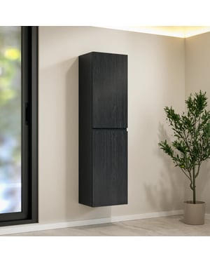 Mirlux Kolomkast ruvo 150cm zwart eiken
