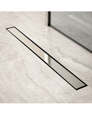 Mirlux Douchegoot 80cm tegelrooster rvs met flens