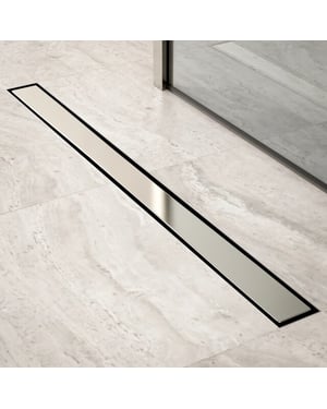 Mirlux Douchegoot 90cm tegelrooster rvs met flens