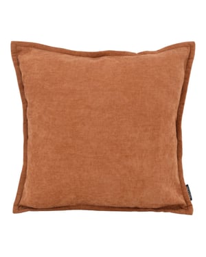 NOVÉE Sierkussen chenille piped terra | 45 x 45 cm | polyester