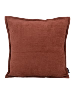 NOVÉE Chenille piped roest | 45 x 45 cm | kussenhoes | polyester