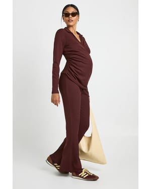 Maternity Rib Wrap Top & Trouser Co-Ord