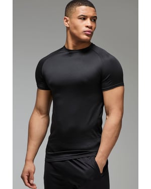Man Active Lightweight Essentials Gym Muscle Fit Raglan T-shirt