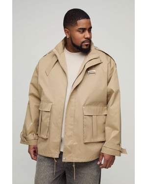 Plus Oversized Boxy Cargo Trench Coat