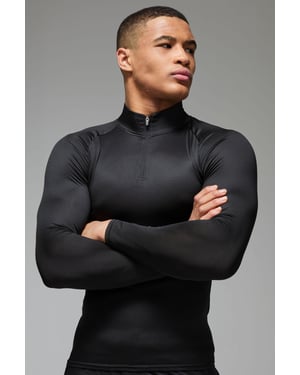 Man Active Lightweight Essentials Gym Raglan Muscle Fit 1/4 Zip