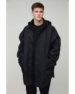 Tall Cord Collar Oversized Hooded Parka Jacket