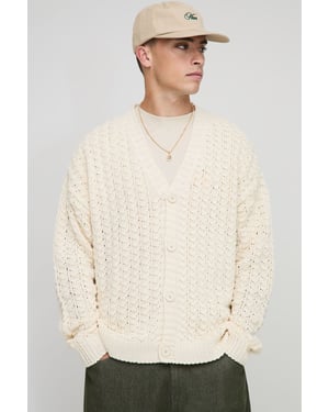 Relaxed Boxy Cable Knitted Cardigan