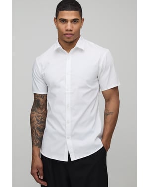 Slim Fit Short Sleeve Cotton Shirt