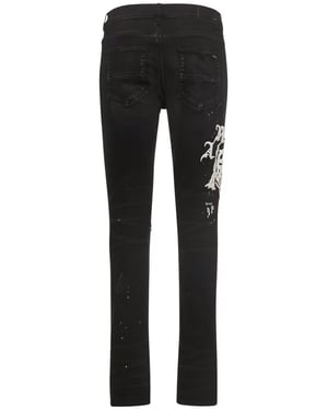 Wes Lang Reaper Logo Aged Jeans in Black
