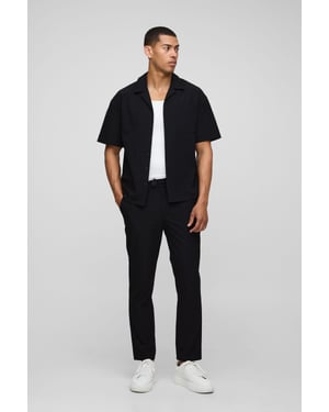 Regular Fit Technical Stretch Shirt & Tapered Trouser Set