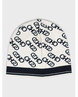 Jimmy Choo Logo Wool-Blend Beanie White