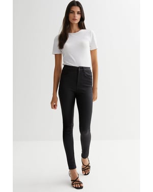 Leather Look Skinny Jeans