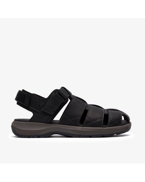 Guideview Cove Black Leather Sandals