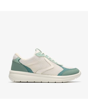 Ezrinn Tie Green Combi Trainers