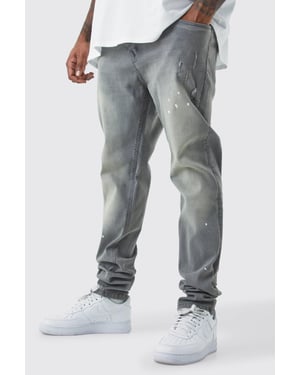 Plus Skinny Stretch Stacked Tinted Jeans