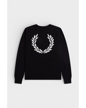 Fred Perry Laurel Wreath Graphic Trui - Zwart