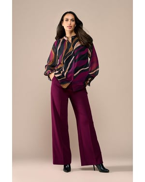 Caylee Print Blouse Dark Berry