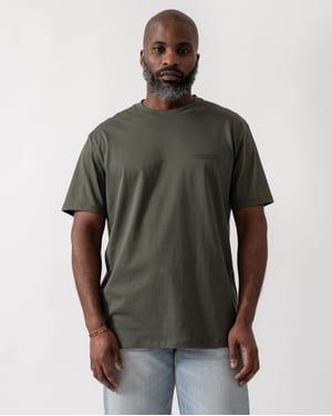 Chimera with Small Milano/New York Logo T-Shirt in Dark Green