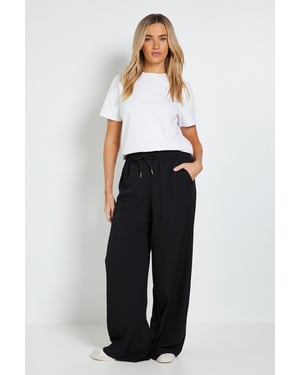 Tie Waist Wide Leg Trousers