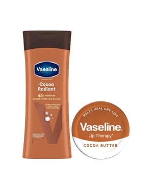 Vaseline Cocoa Glow Duo Radiant Cocoa Body Lotion 400ml & Cocoa Lip Therapy 20gm