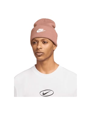 Nike Unisex Adult Futura Peak Beanie (Rose Gold/White)