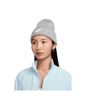Nike Unisex Adult Futura Peak Beanie (Dark Grey Heather/White)
