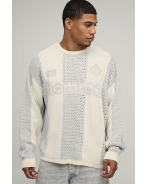 Oversized Knitted Mesh Sports Top