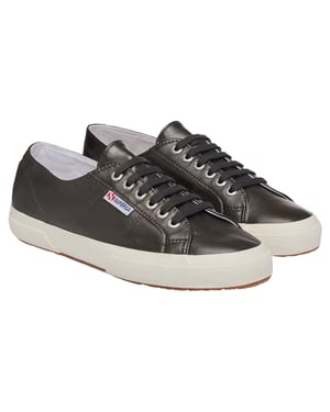 Superga Dames/Dames 2750 Metallic Leren Trainers (Metallic Zilver/Off Wit)
