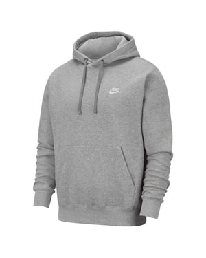 Nike Unisex Adult Sportswear Club Hoodie (Dark Grey Heather/Matted Silver/White)