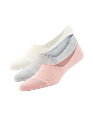 Superga Dames/Dames No Show Sokken (Set van 3) (Roze/Grijs/Wit)