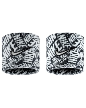 Nike Classic Swoosh Dri-FIT Wristband (Pack of 2) (Black/White)