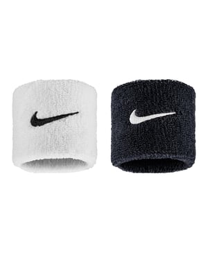 Nike Classic Swoosh Sweatband (Pack of 2) (Black/White)