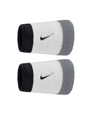 Nike Swoosh Sweatband (Pack of 2) (White/Grey/Black)