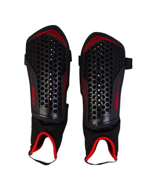 Mitre Mens 2024 Aircell Technology Shin Guards (Black/Red)