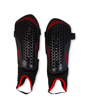 Mitre Unisex Adult 2024 Aircell Technology Hockey Shin Pads (Black/Red)