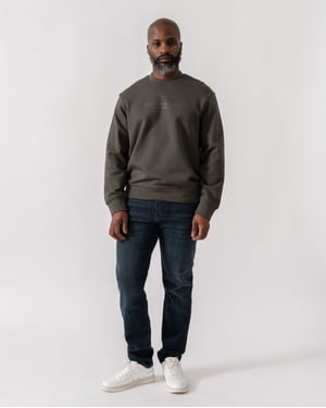 Chimera with Tonal Milano/New York Logo Sweatshirt in Dark Green