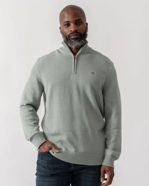 Half Zip Jumper in Silver