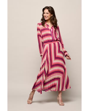 Lara Plisse Rok Licht Berry / Multi