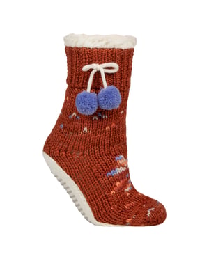 1 Paar Dames Chunky Sherpa Gevoerde Gezellige Mocassins met Pom Pom - Warme Comfort