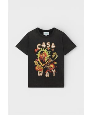 Casablanca Music For The People Printed T-Shirt, Faded Black, XXXL