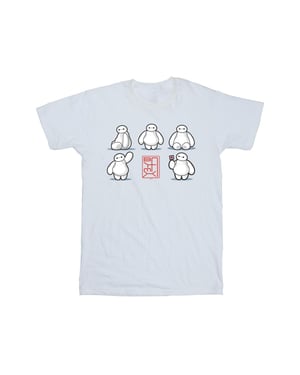 Disney Jongens Big Hero 6 Baymax Veel houdingen T-Shirt (Wit)