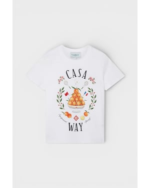 Casablanca Casa Way Printed Fitted Women's T-Shirt - White