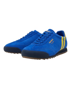 Patrick Mens Dijon Suede Running Trainers (Royal Blue/Yellow/Navy)