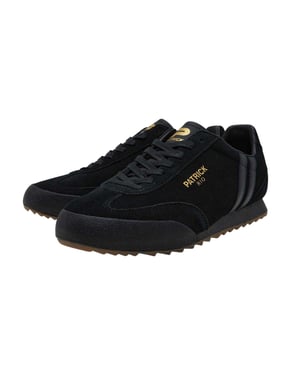 Patrick Mens Rio Suede Trainers (Black/Monochrome)