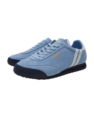 Patrick Mens Dijon Suede Running Trainers (Sky Blue/White/Navy)