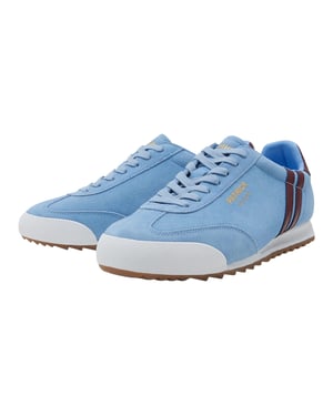 Patrick Mens Dijon Suede Running Trainers (Sky Blue/Burgundy/White)