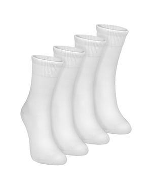 4-pack Barns bambu sensoriska strumpor för pojkar och flickor, mjuka och andningsbara, komfortpassform